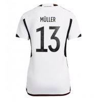 Tyskland Thomas Muller #13 Replika Hemmatröja Dam VM 2022 Kortärmad